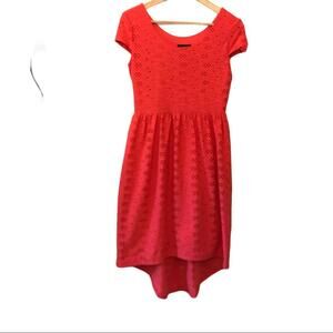 En focus Studio Coral High Low Cap Sleeve Dress 4